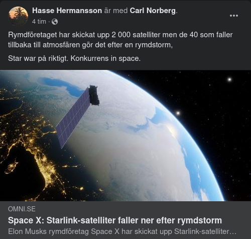 40 Fallande Satelliter