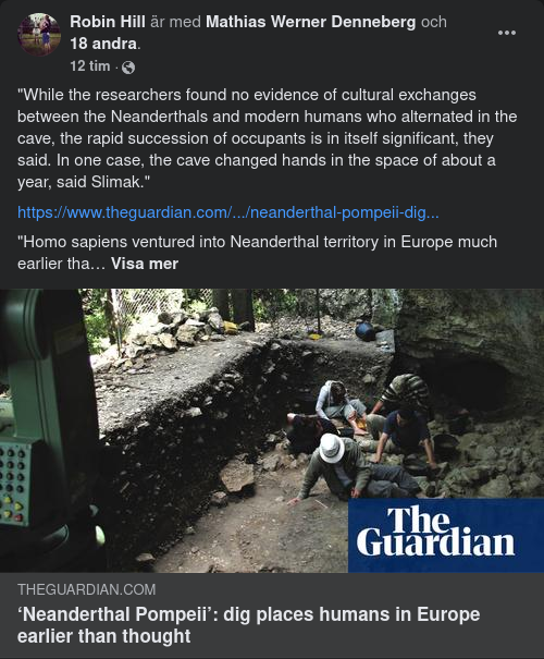 Homo Sapiens & Neandertalarna