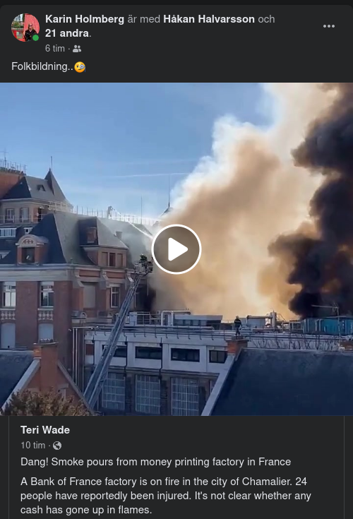 Brinnande Fransk Pengafabrik