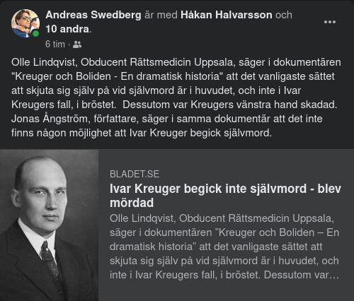 Ivar Kreuger Blev Mördad
