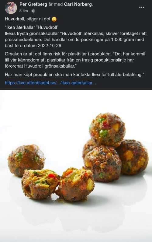 IKEA Återkallar Huvudroll Med Plastbitar