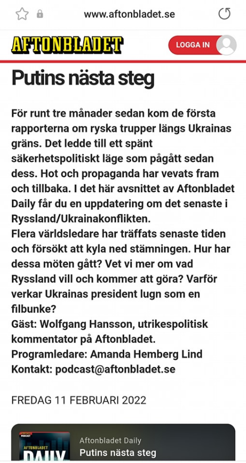 AB & Putins Nästa Steg