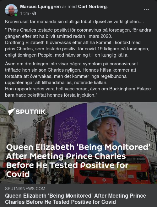 Covidiotiövervakad Drottning