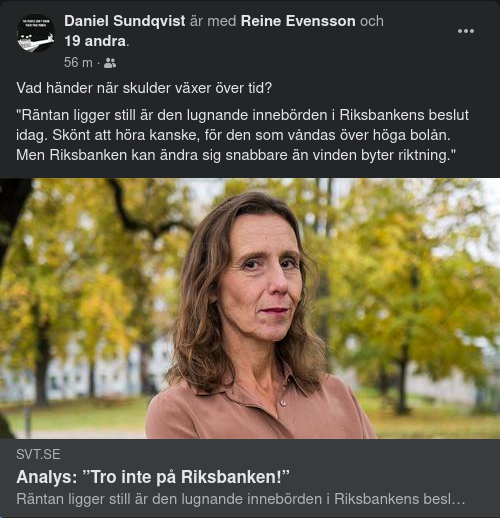 Opålitlig Riksbank