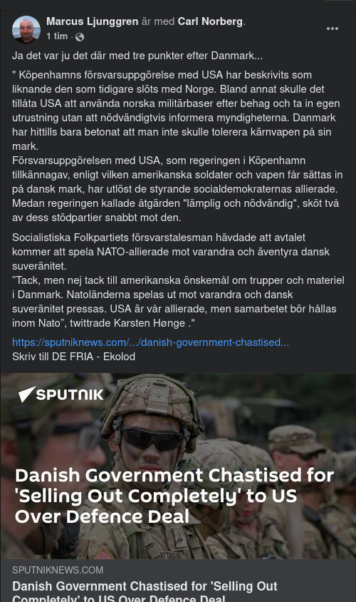Danmarks Försvarsuppgörelse Med USA