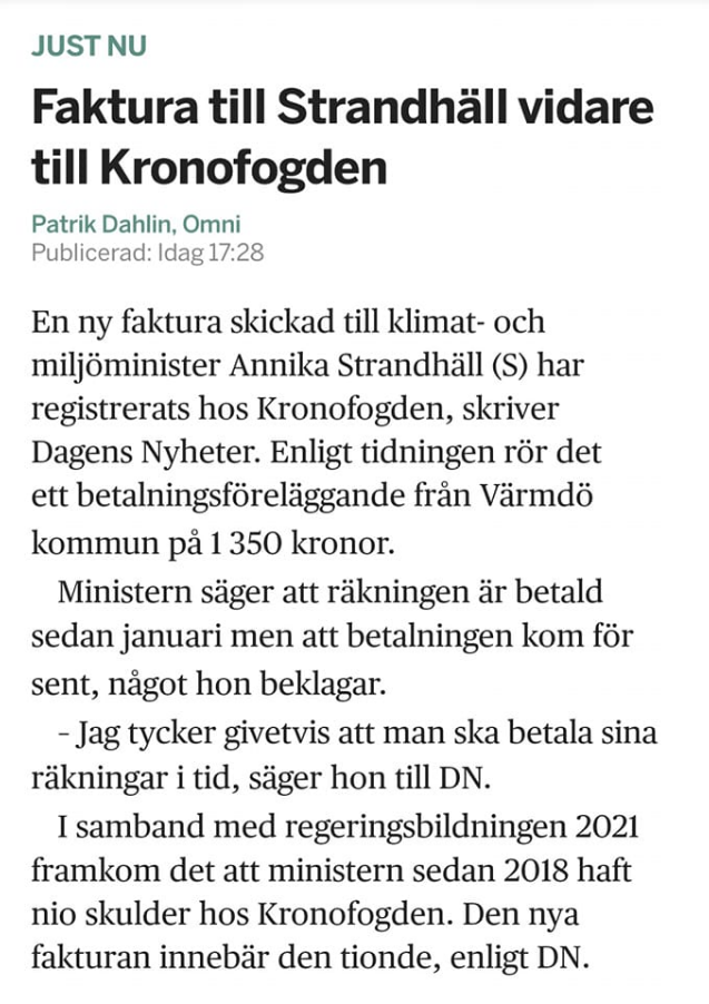 Strandhäll & Kronofogden X 10