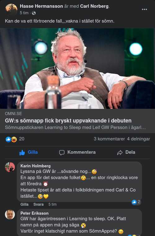 GW:s Uppväckande Sömnapp