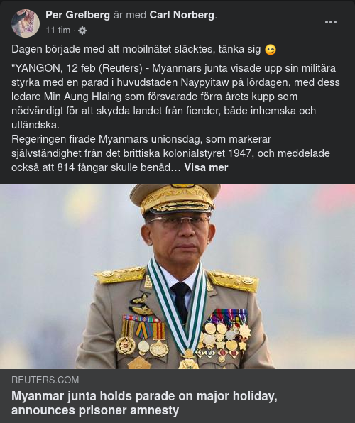 Militärparad I Myanmar