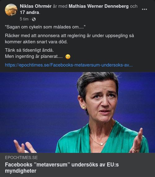 EU-Myndigheter Undersöker FB:s Metauniversum