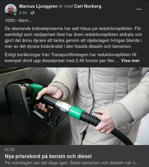 Nya Bränsleprisrekord