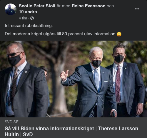 Bidens Informationskrigföring I SvD