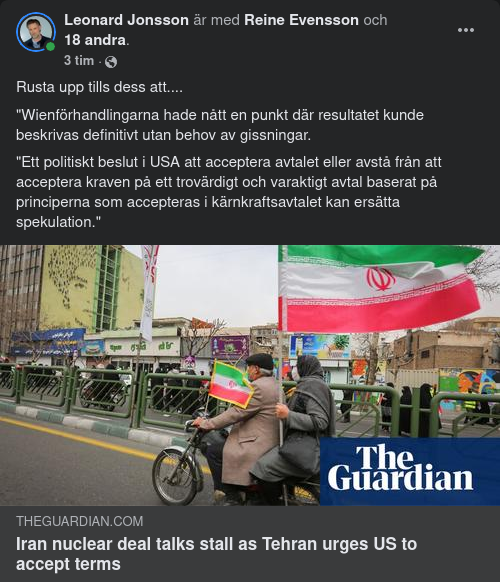 Iran, USA & Kärnkraftsavtal