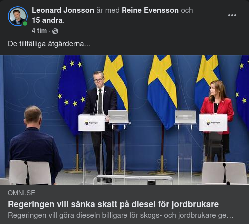 Riktad Tillfällig Dieselskattsreducering