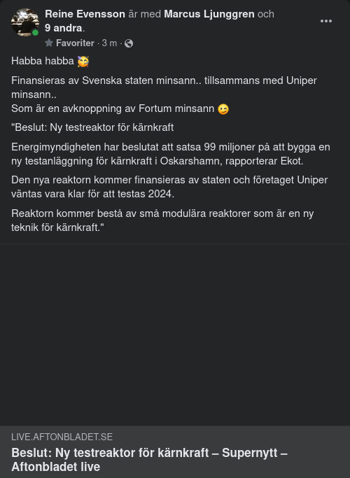 Ny Testreaktor I Oskarshamn
