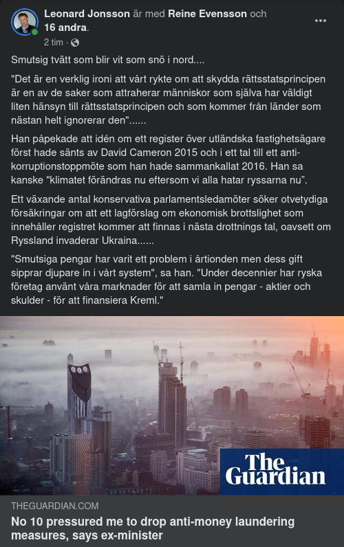 Smutsig Pengahantering I London