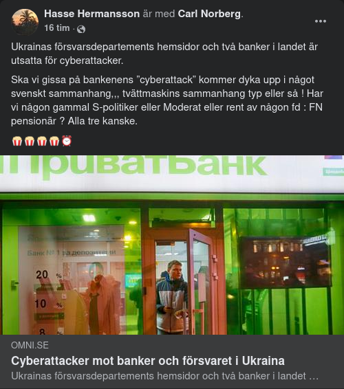 Cyberattacker Mot Ukraina