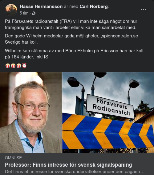 Agrell Om Intresset För Svensk Signalspaning