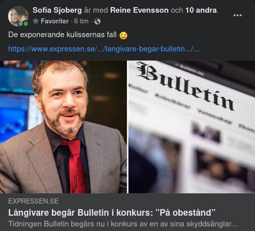 Konkursansökan Mot Bulletin