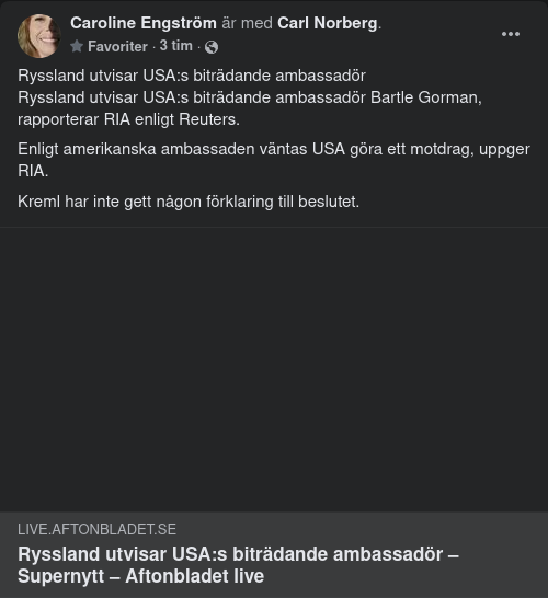 Ryssland Utvisar Amerikansk Ambassadör