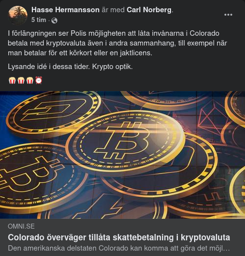 Krypto För Skattebetalning Övervägs I Colorado