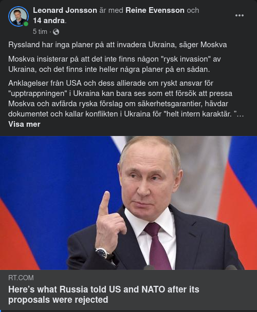 Putin: Ryssland Tvingade Till Åtgärder Även Av Militär-Teknisk Natur