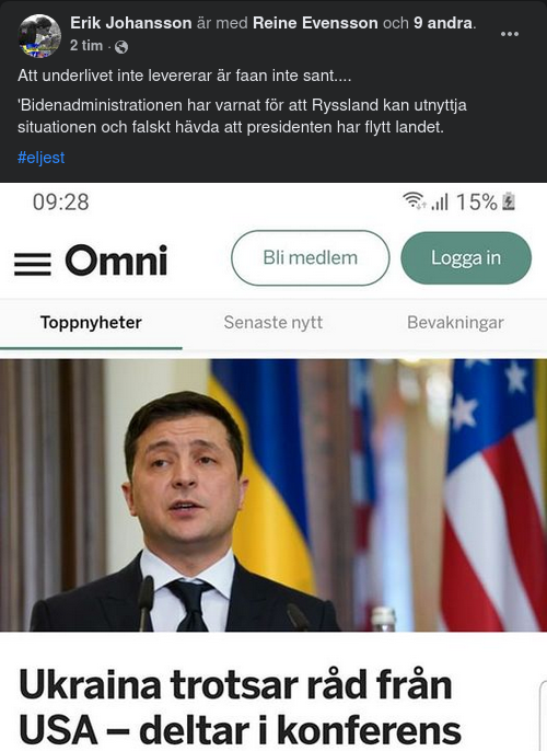 Zelenskyj Trotsar Bidens Reseråd