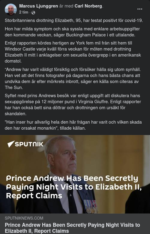 Nattbesökande Andrew Hos Mamma Drottningen