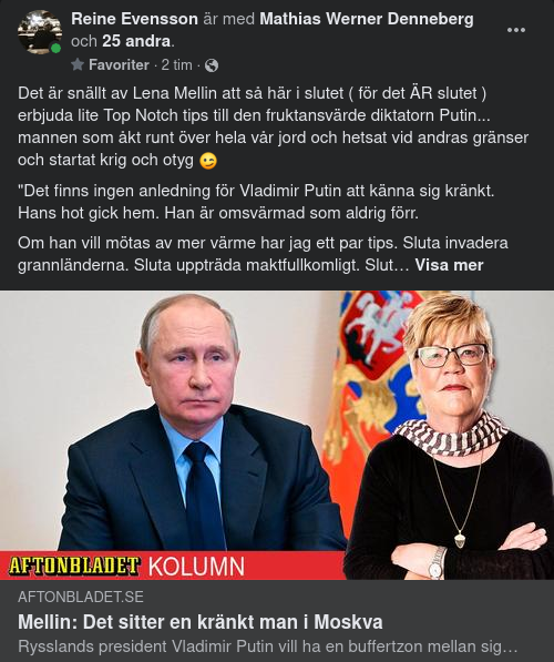 Mellin Tipsar Kränkt Moskvabo