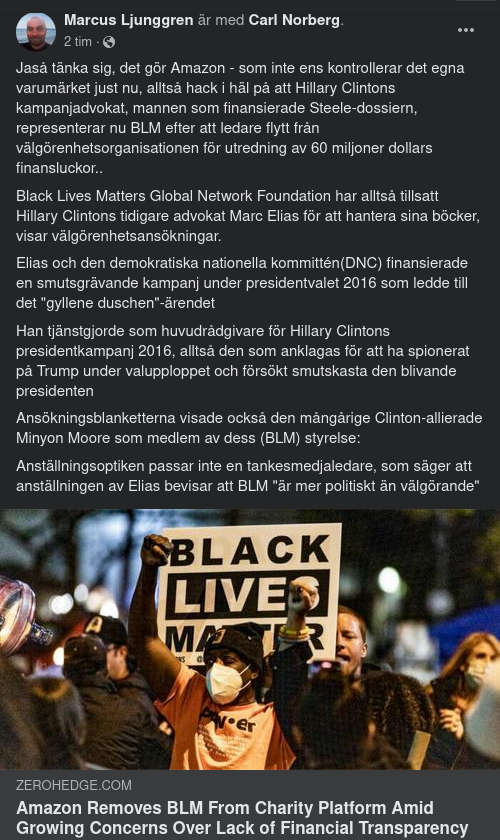 Amazon Tar Bort BLM Från Välgörenhetsplattform