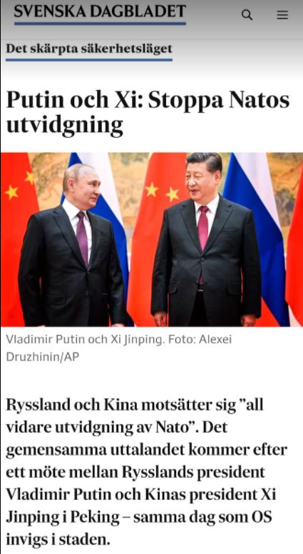 Putin & Xi Enade Mot NATO