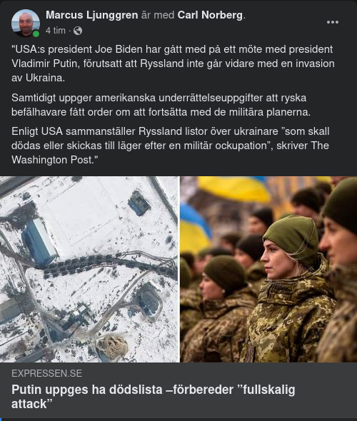 Expressen Uppger Att USA Uppger Att Putin Har En Dödslista
