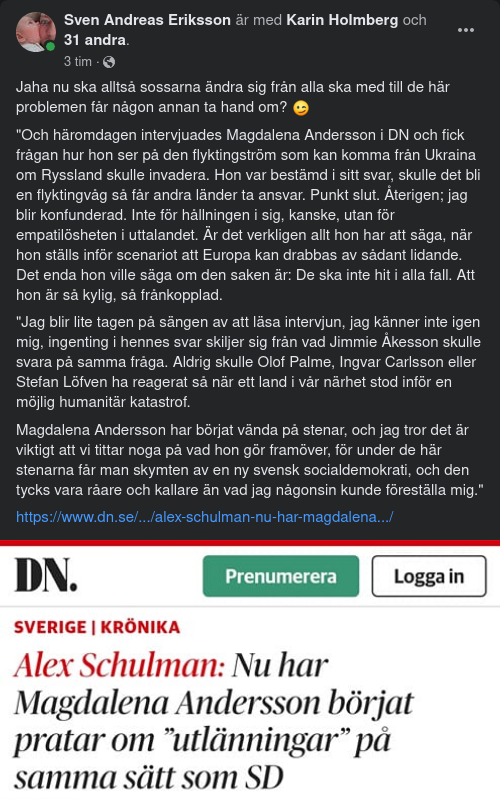 Socialdemokratiförändringsseende Schulman