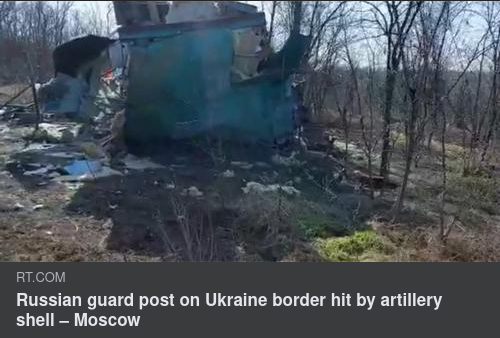 Artilleribeskjuten Rysk Vaktpost