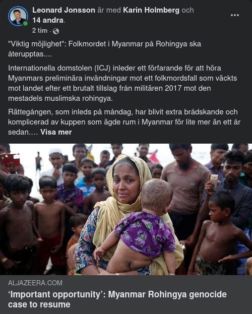 IJC & Folkmord I Myanmar