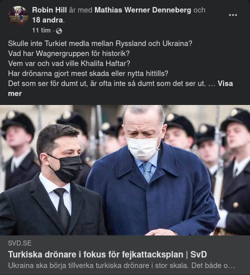 Turkiska Drönare & Medling