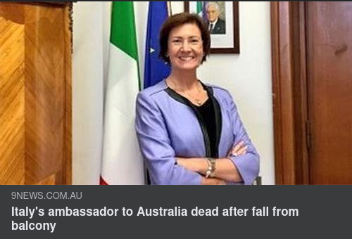 Balkongfallsförolyckad Italiensk Ambassadör