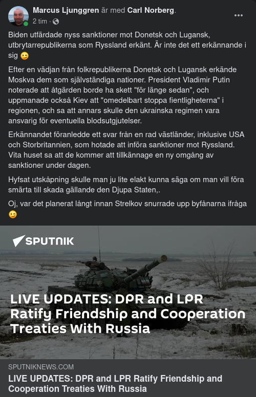 Amerikanskt Erkännande Sanktioner På Ryskt Självständighetserkännande