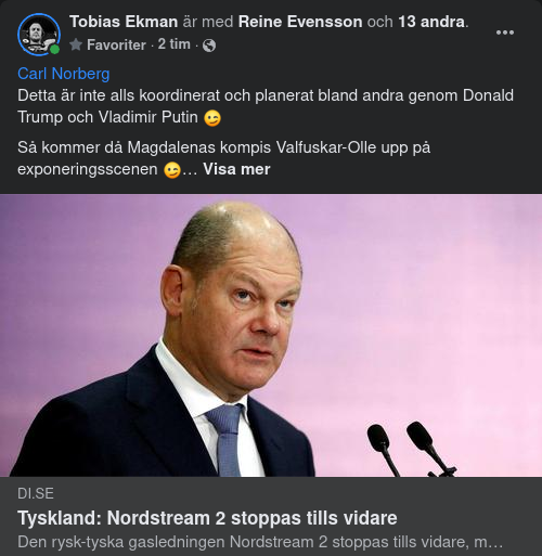 Tysk Paus Av Nord Stream 2