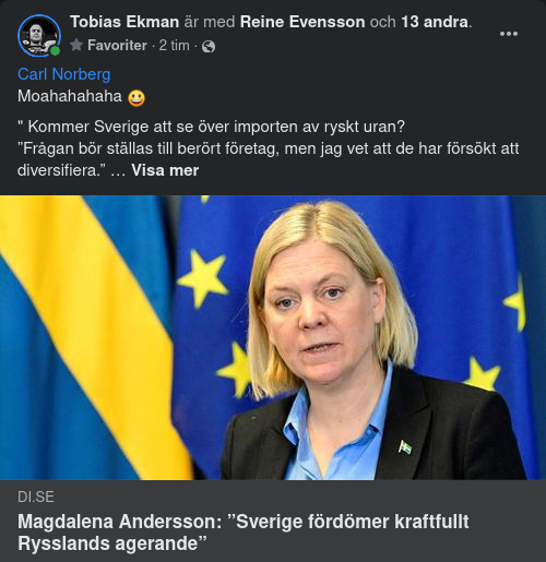 Kraftfullt Fördömande Magdalena Hänvisar Uranfråga