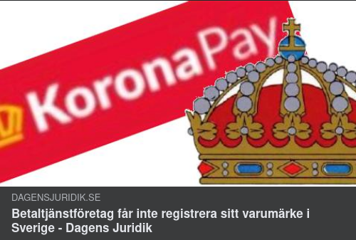 Betaltjänstföretag, Riksregalier & Corona