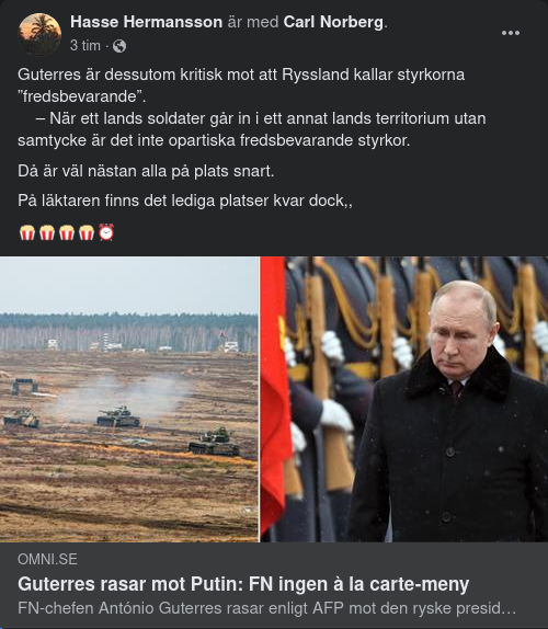 Rasande FN-Chef Över Rysslands Fredsbevarande Styrkor