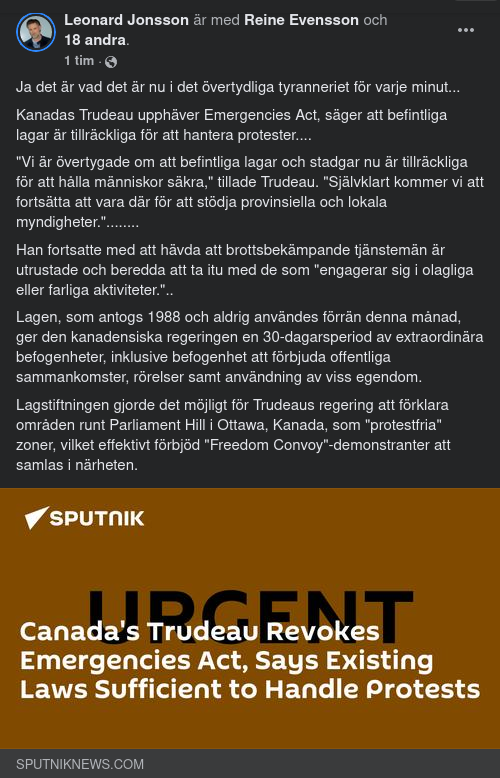 Trudelutten Upphäver Nödlagarna