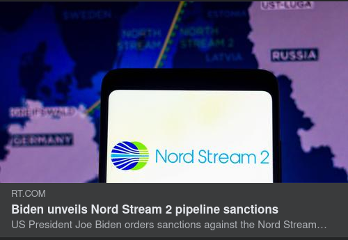 Biden Sanktionerar Nord Stream 2