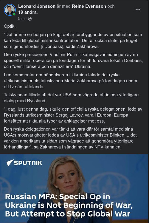 Förebyggande Ryska Militära Specialoperationer Mot Globalt Krig