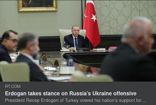 Rysslandsfördömande Erdogan