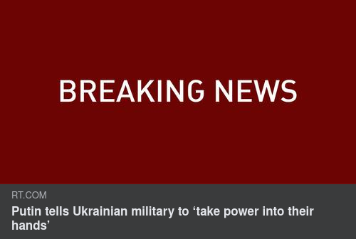 Putin Uppmanar Ukrainas Militär