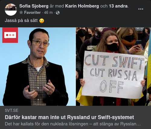 SVT Förklarar Varför Ryssland Är Kvar I Swift