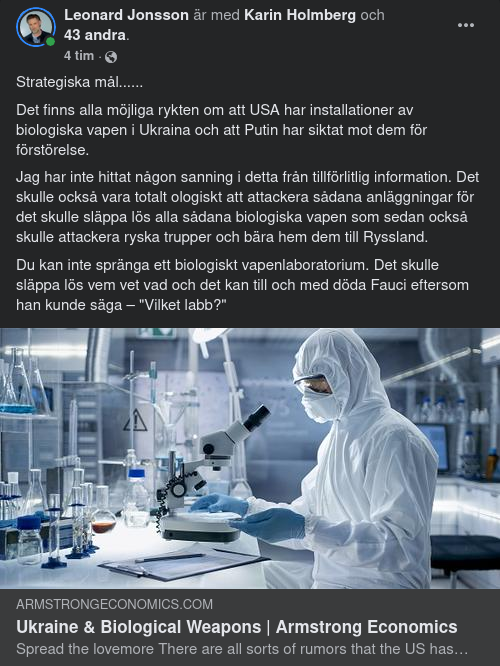 Ukraina & Sprängda Laboratorium