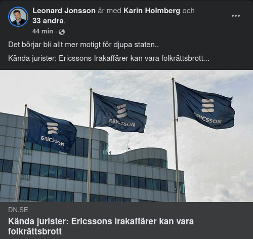Möjligt Folkrättsbrott För Ericsson