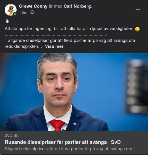 Dieselpriser & Partisvängar